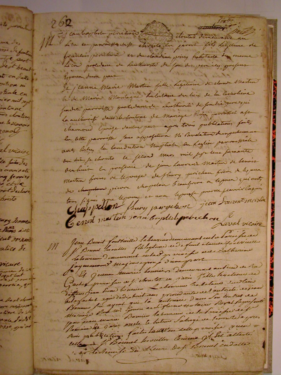 Page du registre